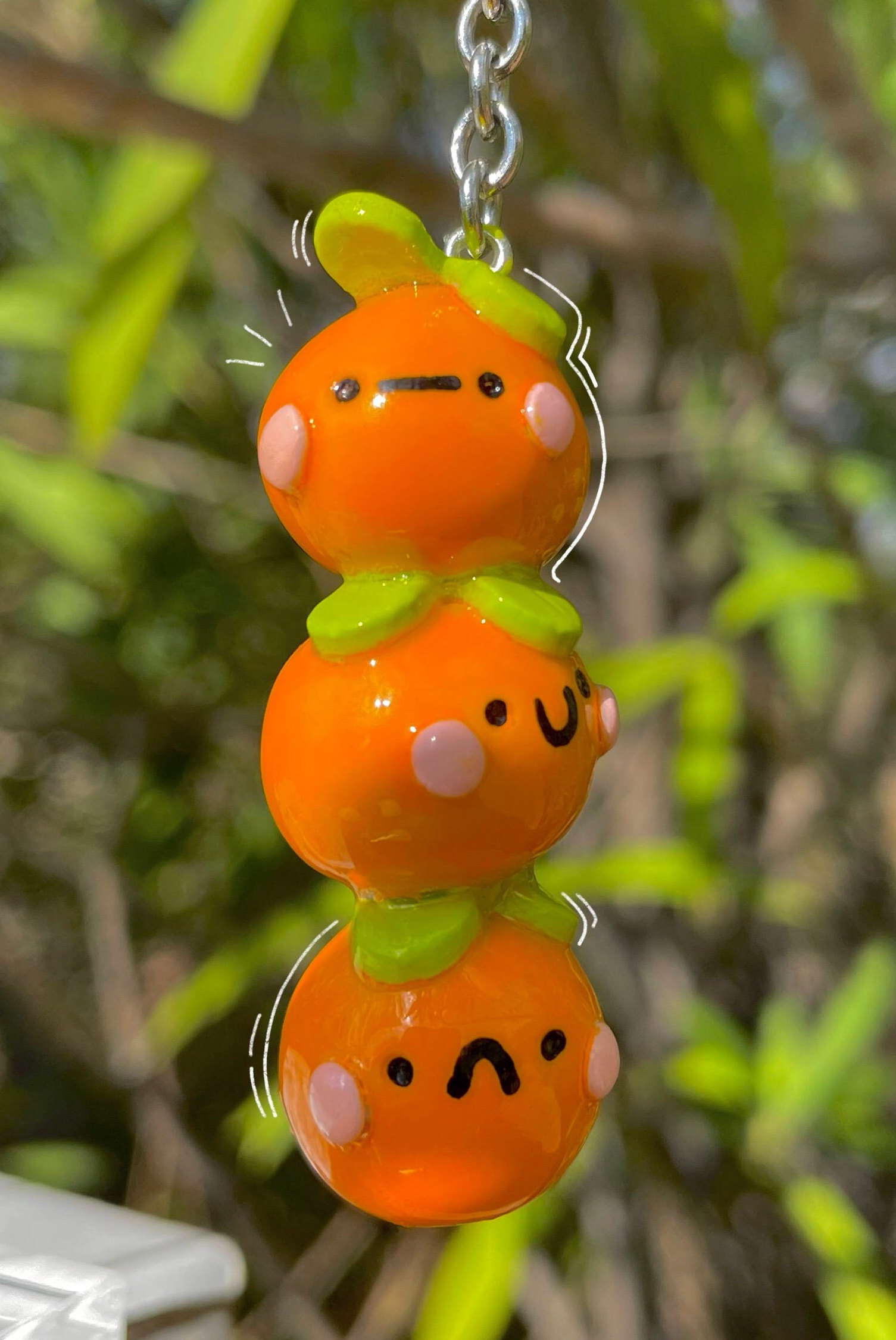 Stacked Oranges Polymer Clay Keychain Etsy