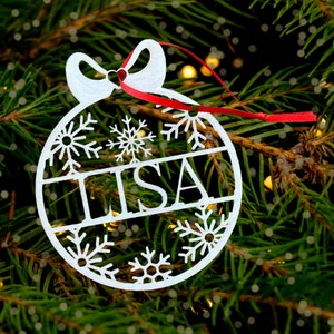 Personalized Name Christmas Ornament |  Custom Name Ornament | Christmas Decor | Christmas Tree Ornaments