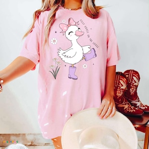 Trendy Floral Goose DTF - Funny Goose Ready To Press