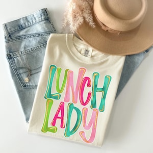 Lunch Lady DTF - School  Ready to Press, DTF Transfer, Heat Press, Direct to Film Transfers, DTF Print, Heat Transfer - Occupation
