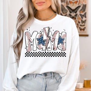 Baseball Mama Pressfertiger Dtf Transfer, Baseball Dtf Transfer, Bereit zum Pressen Baseball Dtf Transfer