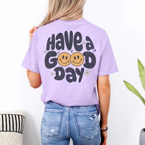 Sommer Dtf Transfers bereit zum Pressen, direkt zum Film, Tshirt Transfer, bereit zum Pressen Have a Good Day Retro Lächeln, Retro Ästhetik