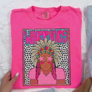 Preppy Warriors Mascot DTF Transfer: Ready to Press Shirt Heat Transfer