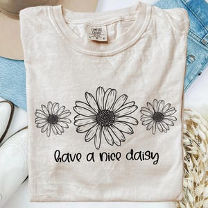 Gänseblümchen DTF Transferfolie: Boho Retro Spring T-Shirt Design