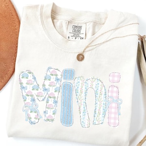 Mini Blue Floral - Mama&#39;s Girl DTF Transfer: Ready To Press
