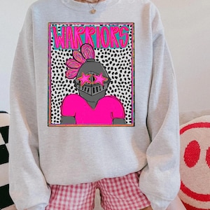 Preppy Warriors Mascot DTF Transfer: Ready to Press Shirt Heat Transfer