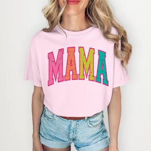 Helle Mama Varsity Dtf Transfers bereit zum Pressen, direkt zum Film, Tshirt Transfer, Muttertag DTF, Trendy DTF, Kokette Mama, Preppy DTF
