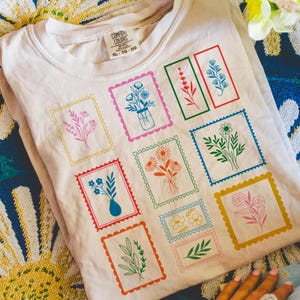 Tampons floraux, transferts Dtf prêts à presser, film direct, transfert de t-shirt, DTF tendance estival, fleurs bohèmes, boho rétro DTF
