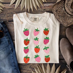 Erdbeer Dtf Transfers bereit zum Pressen, direkt zum Film, Tshirt Transfer, Erdbeere Preppy DTF, Trendy DTF, Coquette Bow