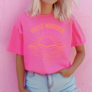 Sunset Wanderer dtf Transfers bereit zum Pressen, direkt zum Film, Tshirt Transfer, Strand, Retro Sommer Dtf, trendige DTF