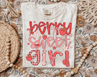 Berry sweet girl  Transfers Ready To Press, Direct To Film, Tshirt Transfer, Strawberry Preppy DTF, Trendy DTF, Coquette Bow - mama mini dtf