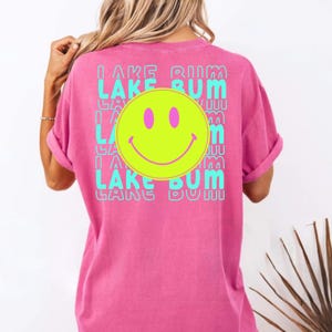 Lake Bum lächelndes Gesicht Dtf Transfers bereit zum Pressen, direkt zum Film, Tshirt Transfer, Sommer DTF, Trendy DTF, Retro Glückliches Gesicht