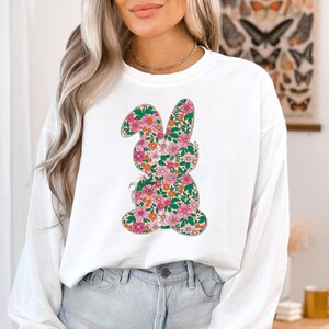 Transferts Dtf prêt à imprimer, film direct, transfert de t-shirts, DTF de Pâques, DTF de lapin floral