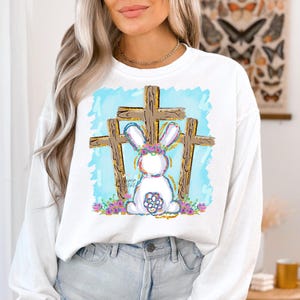Aquarell Ostern Dtf Transfers bereit zum Pressen, Direkt zu Film, Tshirt Transfer, Ostern DTF, Crosses Schleife, Häschen Ohren DTF, Häschen Dtf Transfer