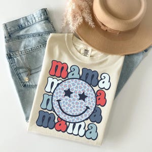 Retro Mama DTF, 4th of July Graphic dtf transfer, Happy Face Dtf Transfer, Fourth Of July Ready To Press Dtf Transfer, Memorial Day