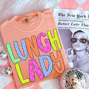 Lunch Lady DTF - School  Ready to Press, DTF Transfer, Heat Press, Direct to Film Transfers, DTF Print, Heat Transfer - Occupation