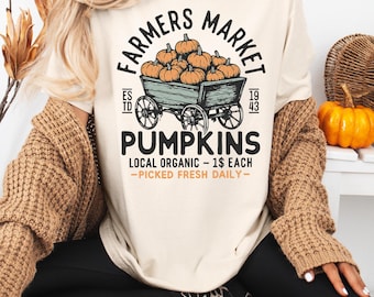 Fall Dtf Transfers Ready To Press, Direct To Film, Tshirt Transfer, DTF, farmers market pumpkins Trendy DTF