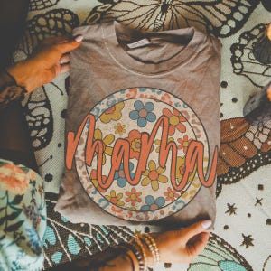 Mama Boho Leopard DTF Transfer,Mama,Mutterschaft,Retro,gesegnet,Retro,Edgy,Floral,Heat Transfer,fertig zum Pressen