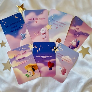 Stampe dei testi dei BT21 / Poster artistico BTS personalizzabile