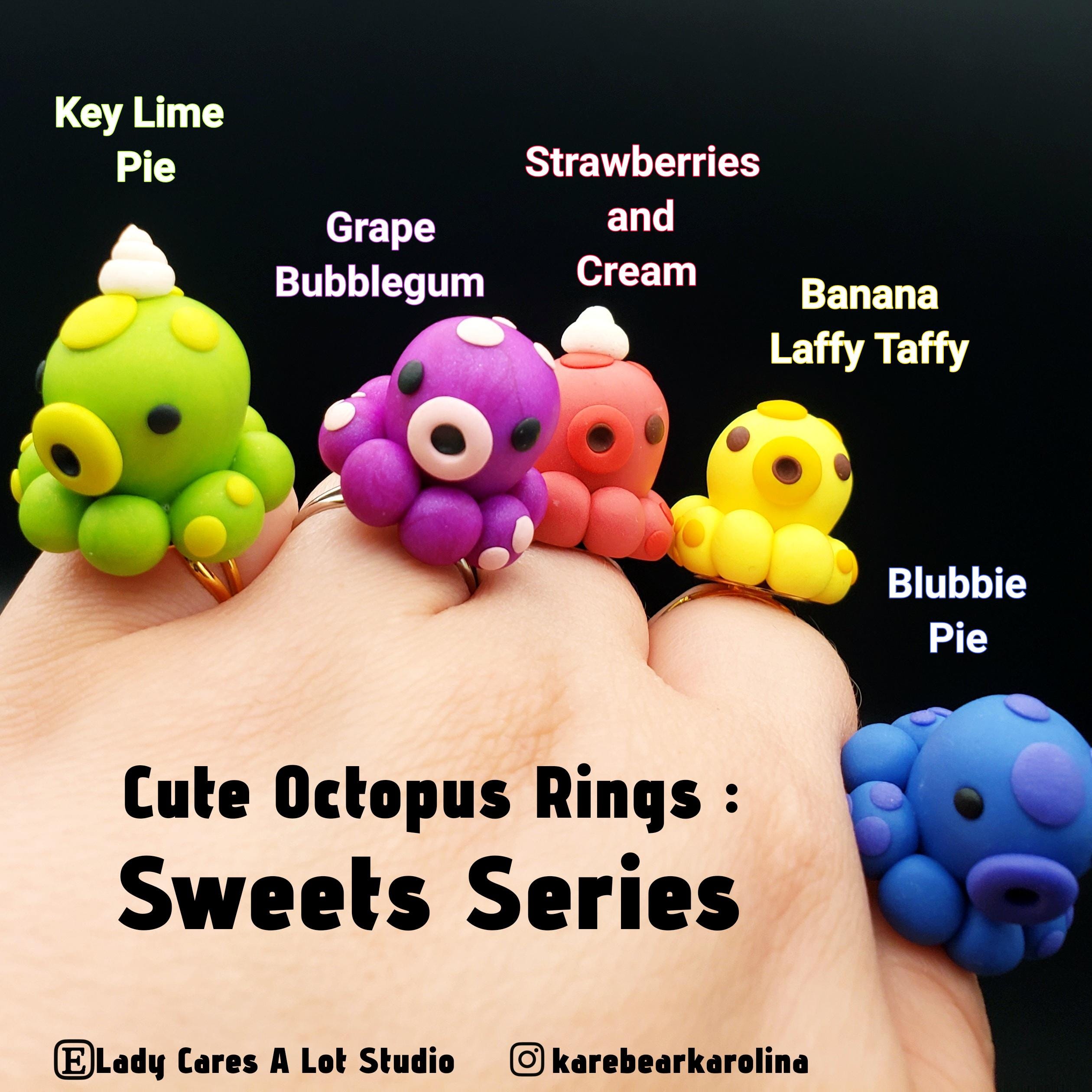 Cute Octopus Rings: Sweets Series - Etsy