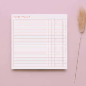 Habit Tracker Sticky Notepad  -  Lavender   -  50 Pages  -  3x3 in  -  Functional Sticky Notes