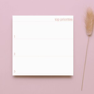 Top Priority Sticky Notepad - Weiß - 50 Seiten - 3x3 Zoll - Funktionale Haftnotizen
