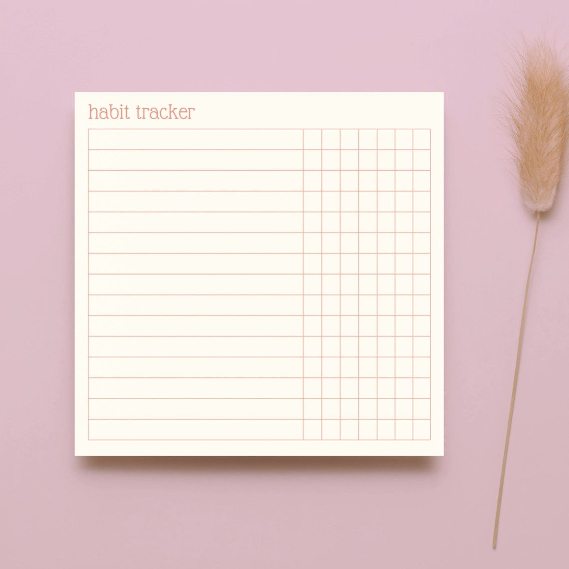 Habit Tracker Sticky Notepad - Cream - 50 Pages - 3x3 in - Functional ...