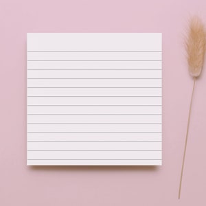 Lined Sticky Notepad  -  Lavender  -  50 Pages  -  3x3 in  -  Functional Sticky Notes