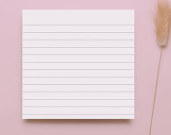 Lined Sticky Notepad  -  Lavender  -  50 Pages  -  3x3 in  -  Functional Sticky Notes