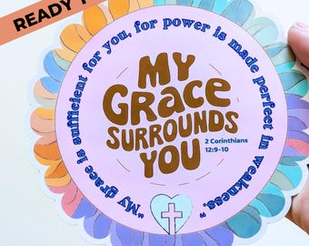 Christian Magnet & Sticker Bundle: Boho Bible Verse Decor