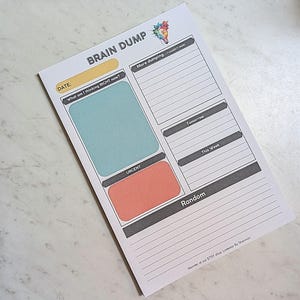 ADHD Brain Dump Notepad, 50-Sheet Daily Organizer image 5
