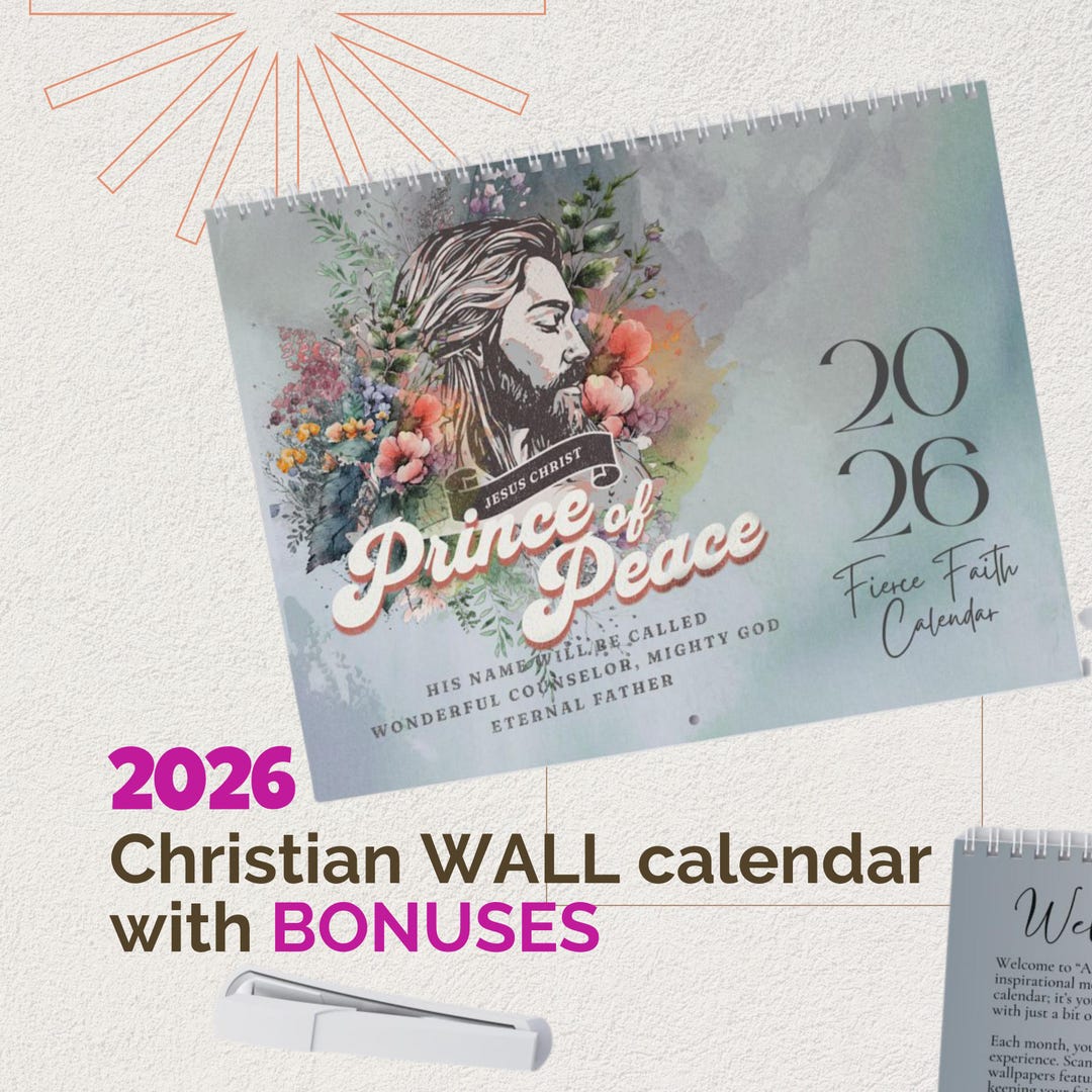 2026 Boho Christian Wall Calendar, Bible Verse Art (digital Bonuses) - Etsy
