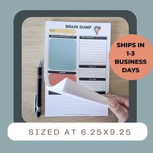 ADHD Brain Dump Notepad, 50-Sheet Daily Organizer image 4