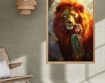 Narnia Aslan Printable Art C.S Lewis Lion Digital Print Art 