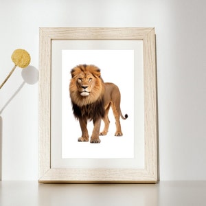 The Lion, Strength of God Digital Print. INSTANT DOWNLOAD. Depiction of Jesus, Lion of Judah. Digital wall art. Download and print at home.