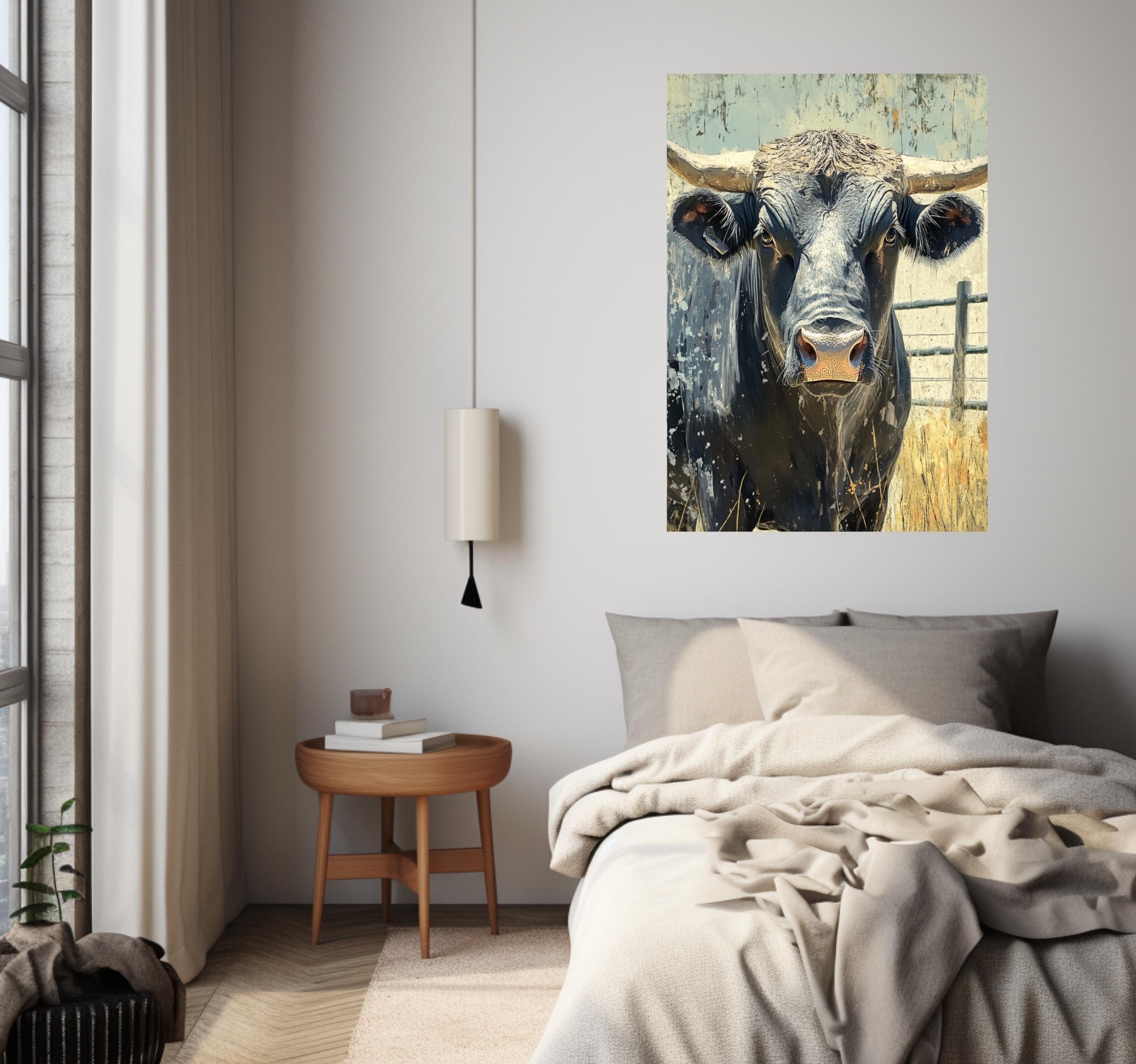 Bull Scripture Bibles Strong Bull in Watercolor. Digital Wall Art. Bull of Scripture ...