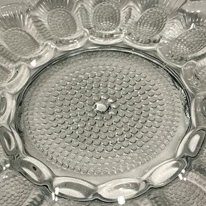 Indiana Glass Co. Deviled Egg Clear Glass Hobnail Plate with Center for Pickles or ...