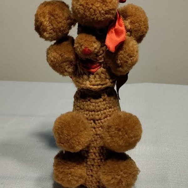 Crocheted Vintage Hand-made Kitschy Poodle Bottle Cover