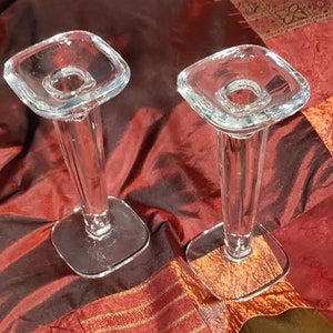 Vintage Pair of Exquisite Candlestick Holders by Nachtmann