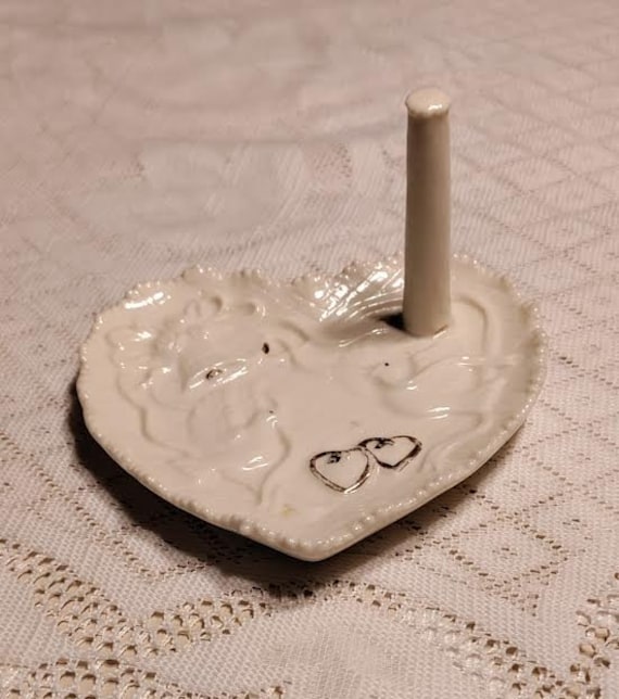 Porcelain Heart-shaped Ring/Trinket Dish by Formal