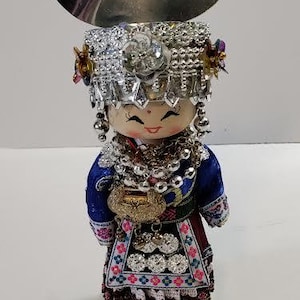 Vintage Chinese Doll with Cute Face and Expression