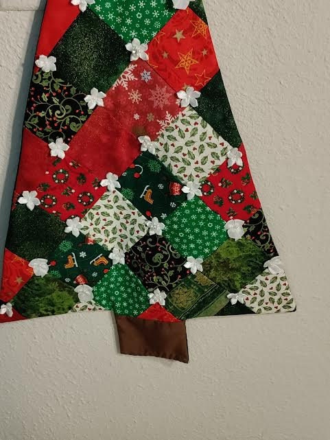 Christmas! Handmade Quilted Fabric Christmas Tree Wall Hanging - Etsy