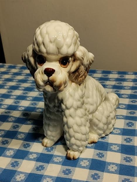 2006 Zodiac Figurine Poodle 置物 Sweet Vintage Lefton Poodle Dog Figurine Made in Japan - Etsy