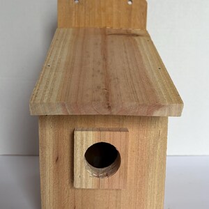 Casa rústica para pájaros al aire libre para pájaros pequeños como azulejos, cucaracheros y chicados.