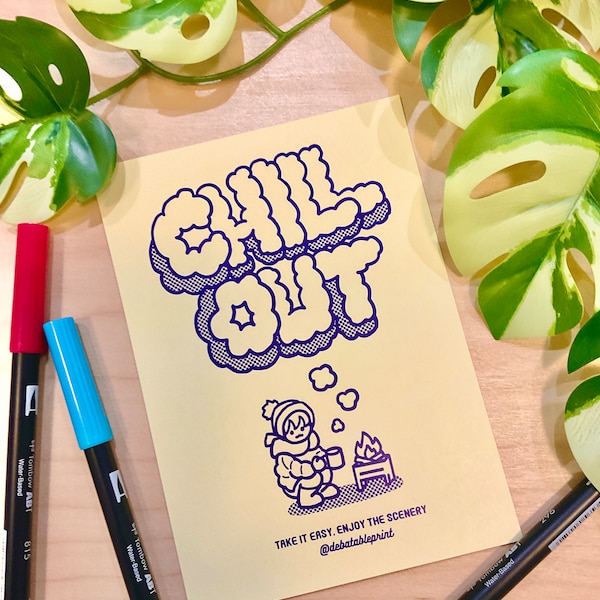 Camping Chill Out miniprint 5" x 7"