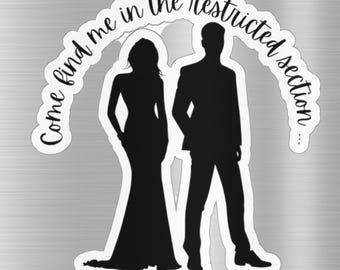 Dramione Restricted Section Sticker - Fanfiction - for Water bottle, kindle, laptop - Hermione Granger, Draco Malfoy