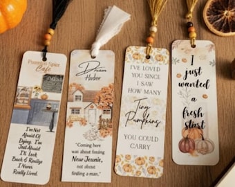 Zakładka do książki Pumpkin Spice Cafe | Jesienny dodatek do czytania