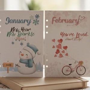 Sezonowe miesięczne planery akademickie | Przekładki A5, A6, Happy Planner, Louis Vuitton, Personal, Franklin, Pocket | Wkładki przekładkowe