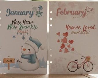 Seasonal Monthly Academic Planner Dashboards| Dividers A5, A6, Happy Planner, Louis Vuitton, Personal, Franklin, Pocket | Divider Inserts