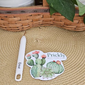 Sticker Cactus en vinyle découpé | Heureux planificateurs | Un 5